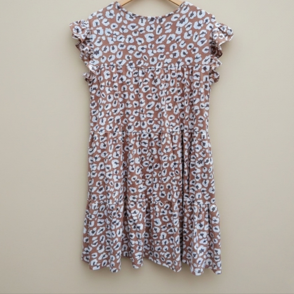 You & Me Leopard Tiered Baby Doll Dress | Size M | Pockets - Picture 6 of 7